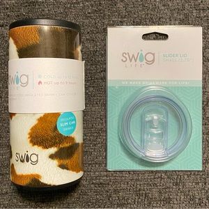 Swig 12oz Skinny Can Cooler & Small Slider Lid